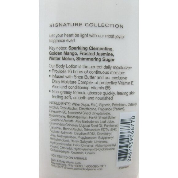 Bath & Body Works Be Joyful Shea Butter Lotion - Picture 3 of 6